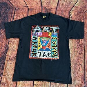 Vintage 1990’s‎ Fred Babb T Shirt Art Break The Rules Single Stitch Size XL